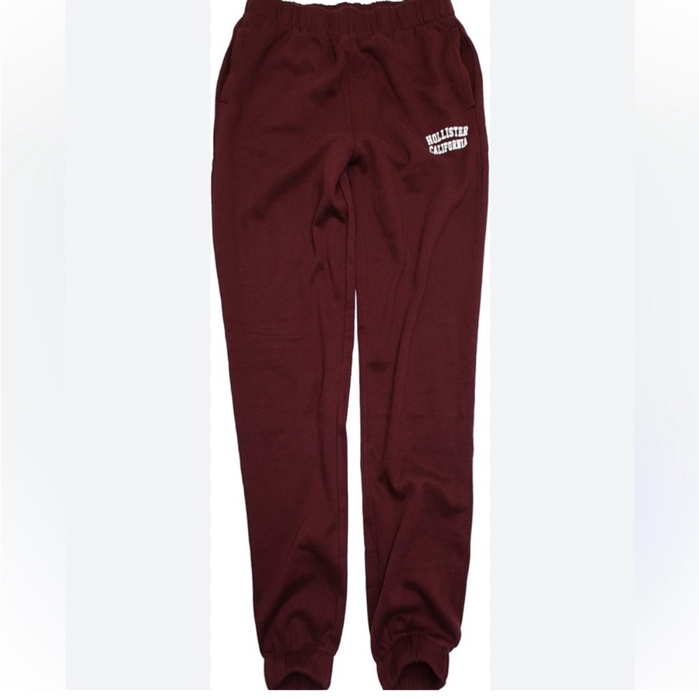 Hollister high rise jogger fleece  Burgundy